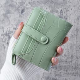 Mini Crocodile Print Clutch Wallet, Short Credit Card Holder, Women's Card Case & Coin Purse
