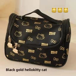 Portable, hangable travel skincare and makeup storage bag, large-capacity cosmetic bag, Sanrio waterproof portable toiletry bag,