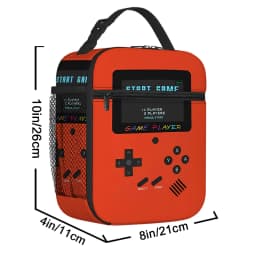 Games Console Handheld Lunch Bag For Boy/Girls Children Best Gifts 2D Flat Cartoon Thermal Insulation Lunch Box Bag Picnic Bag