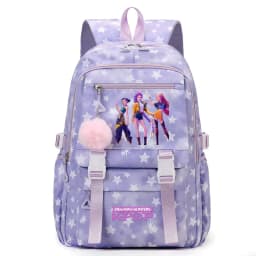 KPop Demon Hunters Print Student Backpack Large Capacity Schoolbag Teenagers Student Backpack Women's Travel Laptop Bagpack