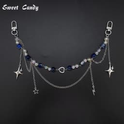 Adjustable Detachable ITA Bag Double Chain Star Heart Pendant DIY Bag Decorative Chain Pain Bag Charm Fashion Waist Chain
