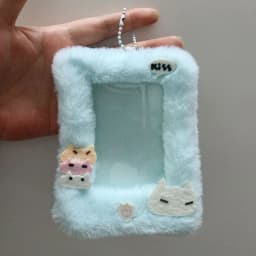 Cute Cartoon Rabbit/Dog/Cat Plush Photocard Case Photo Card Holder Portable INS Card Case Students Idol Photos Protective Cover