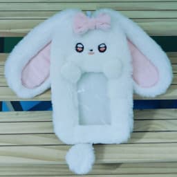Cute Cartoon Rabbit/Dog/Cat Plush Photocard Case Photo Card Holder Portable INS Card Case Students Idol Photos Protective Cover