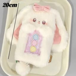 Cute Cartoon Rabbit/Dog/Cat Plush Photocard Case Photo Card Holder Portable INS Card Case Students Idol Photos Protective Cover