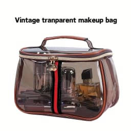 Transparent Large Capacity Women's Makeup Bag Waterproof Gym Toiletry Bag Travel Portable Storage PVC Material Box Shape Gifts