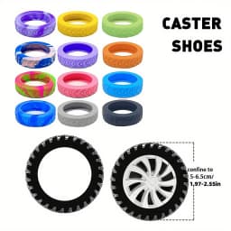 8PCS Luggage Wheels Protector Silicone Wheels Caster Shoes Travel Luggage Suitcase Reduce Noise Wheels Guard Cover Accessories