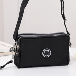 Fashion ladies crossbody bag large capacity single shoulder bag with three zippers phone and loose change storage bag