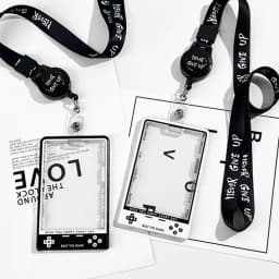 Creative Transparent Kpop Card Holder Korean Fashion Display Student Card Protector for Kids Idol Photocard Holder with String