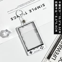 Creative Transparent Kpop Card Holder Korean Fashion Display Student Card Protector for Kids Idol Photocard Holder with String