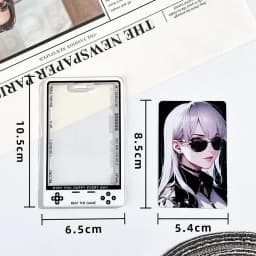 Creative Transparent Kpop Card Holder Korean Fashion Display Student Card Protector for Kids Idol Photocard Holder with String