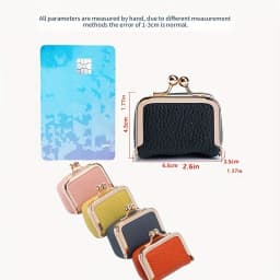 2026 New Women's Solid Color Imitation PU Leather Jewelry Box Ring Necklace Earring Storage Mini Coin Wallet