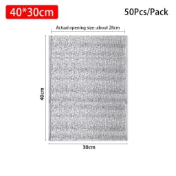 50Pcs/Pack Ice Cold Warm Aluminum Foil Bag Delivery Carrier Drink Storage Insulation Bag Food Thermal Packing Cooler Bag