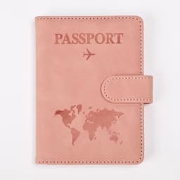 Leather Passport Holder Travel Wallet with ID Credit Card Slot PU Leather Passport Covers Case RFID Blocking Passport Protector