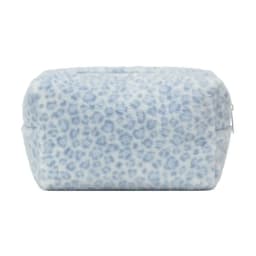 Durable Fuzzy Makeup Bag Large Capacity Leopard Print Toiletry Organizer Portable Cosmetic Bag Girls Travel Storage Pouch