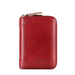 Men's Genuine Leather Large Capacity Multi-Slot Card Holder with Driver’s License Case, New Gradient Color Design, RFID Blocking