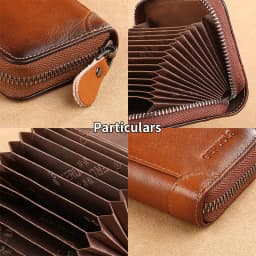 Men's Genuine Leather Large Capacity Multi-Slot Card Holder with Driver’s License Case, New Gradient Color Design, RFID Blocking