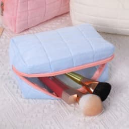 Suede Cosmetic Bag, Large Storage Bag, Travel, Business Trip, Portable High-value Makeup Pouch Organizer Bag