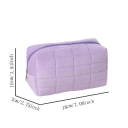 Suede Cosmetic Bag, Large Storage Bag, Travel, Business Trip, Portable High-value Makeup Pouch Organizer Bag