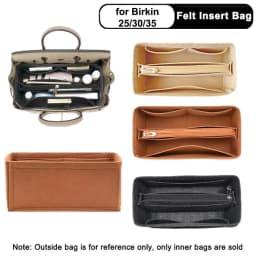 New Multi-Pocket Bag Organizer for Birkin25/30/35 Inner Bag Storage Bag Felt Handbag Insert Bag Liner Bag