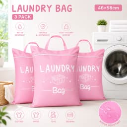 Large capacity 48*58cm travel laundry bag, portable and stain-resistant, with adjustable handle zipper, washable ...