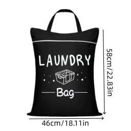 Large capacity 48*58cm travel laundry bag, portable and stain-resistant, with adjustable handle zipper, washable ...