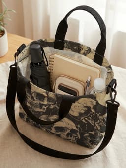 Vintage Distressed Skull Print Tote Bag Detachable Strap Crossbody Handbag For Women Daily Shopping
