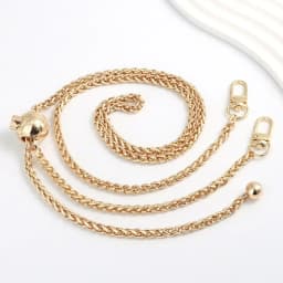 120cm Handle Replacement Metal Purse Chain Strap for Handbag Shoulder Crossbody Bag Chain Strap with Length Adjustable Ball