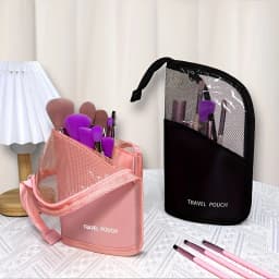 2025 A Spacious Vertical Eyebrow Pencil Case, a Portable Organizer Bag for Makeup, Perfect for Women - Easy to Use And Carry.