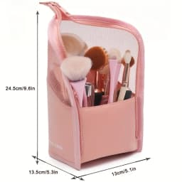 2025 A Spacious Vertical Eyebrow Pencil Case, a Portable Organizer Bag for Makeup, Perfect for Women - Easy to Use And Carry.