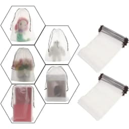 10/12PCS Portable Shoe Storage Travel Drawstring Waterproof Transparent Frosted Makeup Clothes Underwear Organizer Pouch Bags