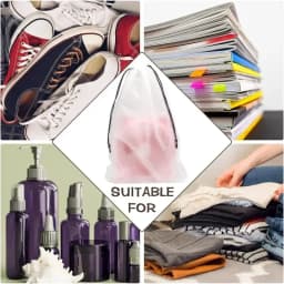 10/12PCS Portable Shoe Storage Travel Drawstring Waterproof Transparent Frosted Makeup Clothes Underwear Organizer Pouch Bags