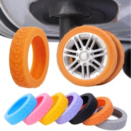 24/4pcs Colorful Travel Luggage Wheels Cover Thicken Silicone Luggage Wheel Protector Reduce Noise Roller Protective Sleeves