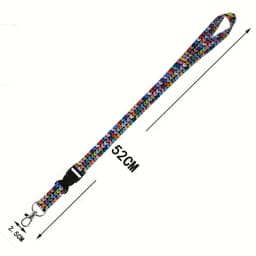 Simple Marble Heart Rainbow Card Holder with Buckle Lovely Hanging Rope ID Pass Hang Accessories Holder Lanyard Passr Case