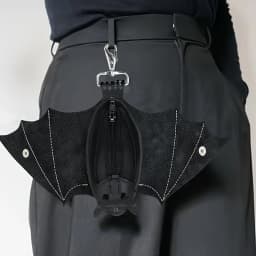 Creative Gothic Bat Zipper Bag, Bat Wallet Keychain, Mini Wallet Pendant, Halloween Bat Keychain Accessories