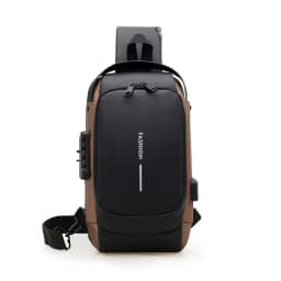 Sling Bag for Men Women Theft Crossbody Backpack with USB Charging Port Waterproof Chest Bag with Password Lock