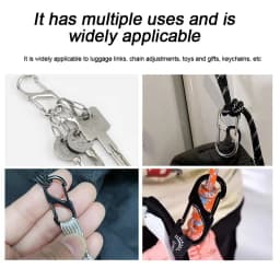 5/10PCS Tactical S Type Carabiner Camping Equipment Mini Anti-Theft Aluminium Alloy Keychain Hook Hiking Backpack Buckle BBK01
