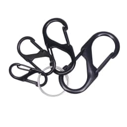 5/10PCS Tactical S Type Carabiner Camping Equipment Mini Anti-Theft Aluminium Alloy Keychain Hook Hiking Backpack Buckle BBK01
