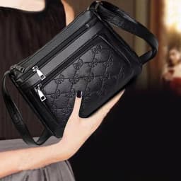 Unisex Square Shoulder Bag - Minimalist Crossbody Sling (Versatile Neutral-Tone Day Bag)