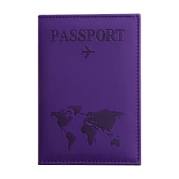 PU Leather Passport Cover for Men & Women Organizer - Protective Card Holder ID Document Covers World Map Travel Passport Case