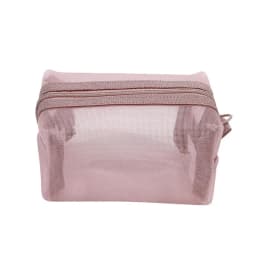 Mini Clear Nylon Mesh Cosmetic Bags Cute Women Small Lipstick Makeup Bags Pouch Data Line Key Earphone Organizer Case