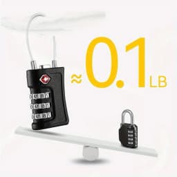 1-4Pack TSA Customs Code Lock for Travel Luggage Password Changeable Black Lock Contrast Design Padlock 3 Digit Combination Lock