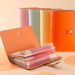 1 Cash Ledger Notebook with 50 Loose-Leaf Pages - Can Hold 100 Envelopes, Savings Book, Banknote Album, Wallet Album, Cash Collection Album, Coin Organizer, Photo Card Holder, Multifunctional Storage Bag, Money Binder, Multifunctional Binder Bag