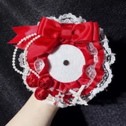 Kawaii DIY Lace Card Holder with Ribbon Lolita Lace Photocard Case Anime Idol Display Photo Protector Case Anime Accessory