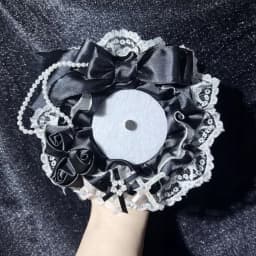 Kawaii DIY Lace Card Holder with Ribbon Lolita Lace Photocard Case Anime Idol Display Photo Protector Case Anime Accessory