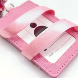 PU Leather Slim Minimalist Wallet ID Card ID Card Holder, Retractable Lanyard Neck Strap with 1 ID Window and 2 Card Slot