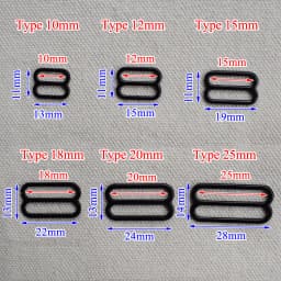 20pcs 10mm-25mm Metal Bra Strap Adjustment Buckles Underwear Sliders Rings Clips For Lingerie Adjustment DIY Accessories
