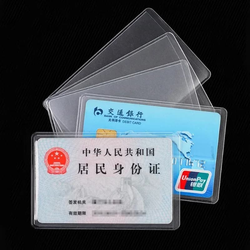 1/5/10pcs Waterproof Transparent Card Cover Holder for Women Men Student ID Credit Bus Cards Protect