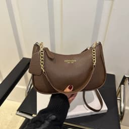 Crossbody Bag for Women Adjustable Strap Crescent Shoulder Bag PU Leather Zipper Closure Casual Handbag for Work Travel