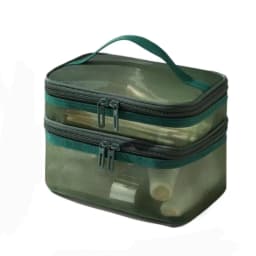 2/3 Layer Portable Transparent Mesh Travel Bag Large Capacity Storage Toiletry Bag 2/3 Layer Makeup Case Toiletries Organization