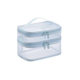 2/3 Layer Portable Transparent Mesh Travel Bag Large Capacity Storage Toiletry Bag 2/3 Layer Makeup Case Toiletries Organization